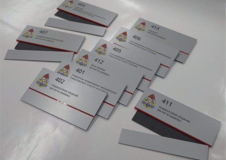 Tabliczka na drzwi, �cian�,  alupanel,  ALUP 100x250 mm, z ta�m�, 